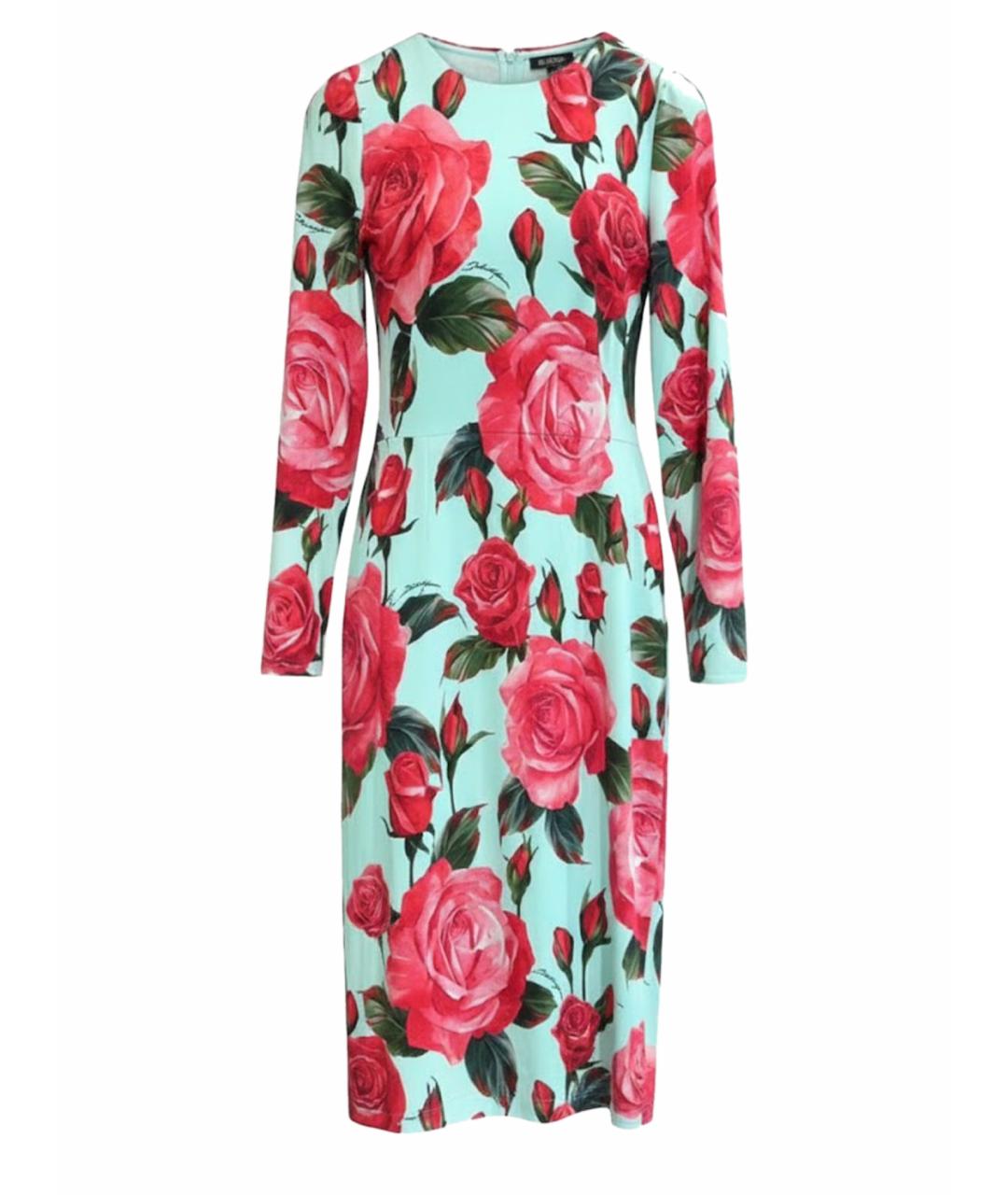 DOLCE&GABBANA Мульти хлопковое повседневное платье, фото 1