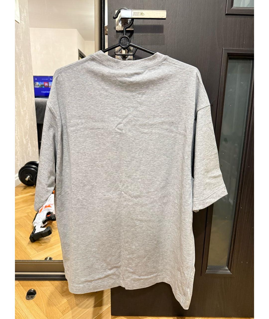 GUCCI Серая хлопковая футболка, фото 2