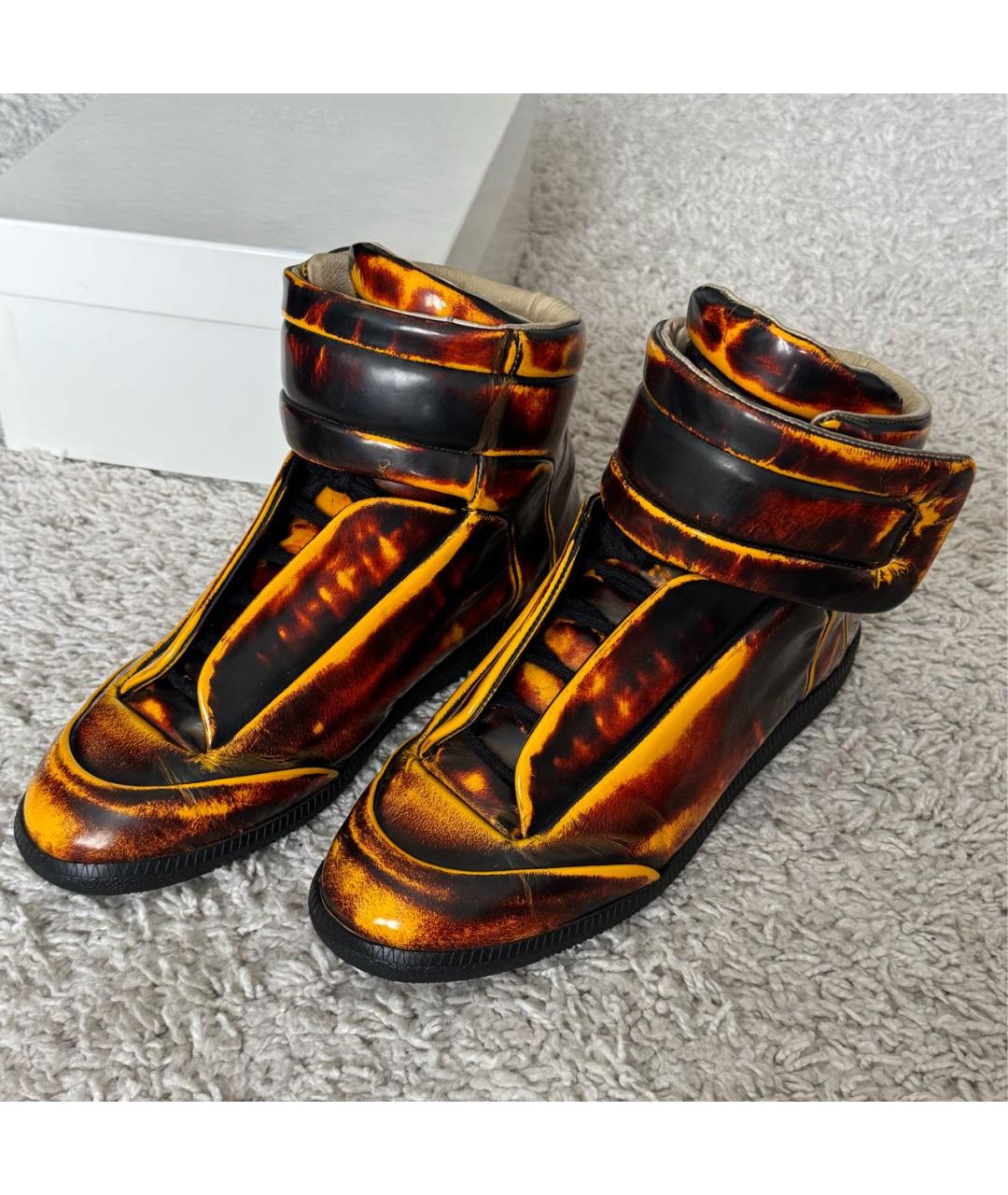 MAISON MARGIELA Мульти кожаные высокие ботинки, фото 2