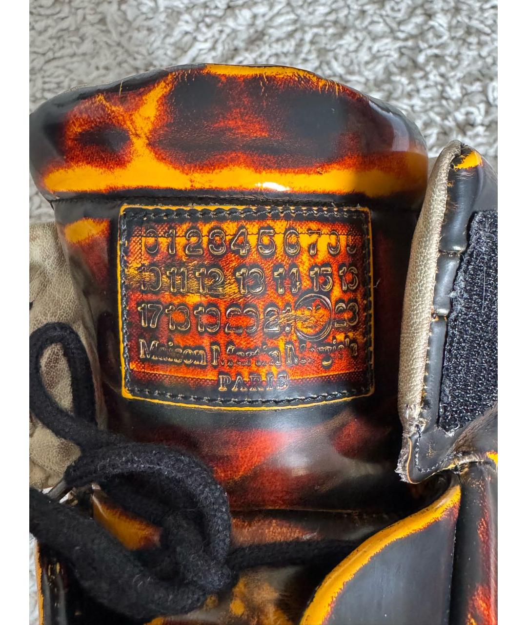 MAISON MARGIELA Мульти кожаные высокие ботинки, фото 5