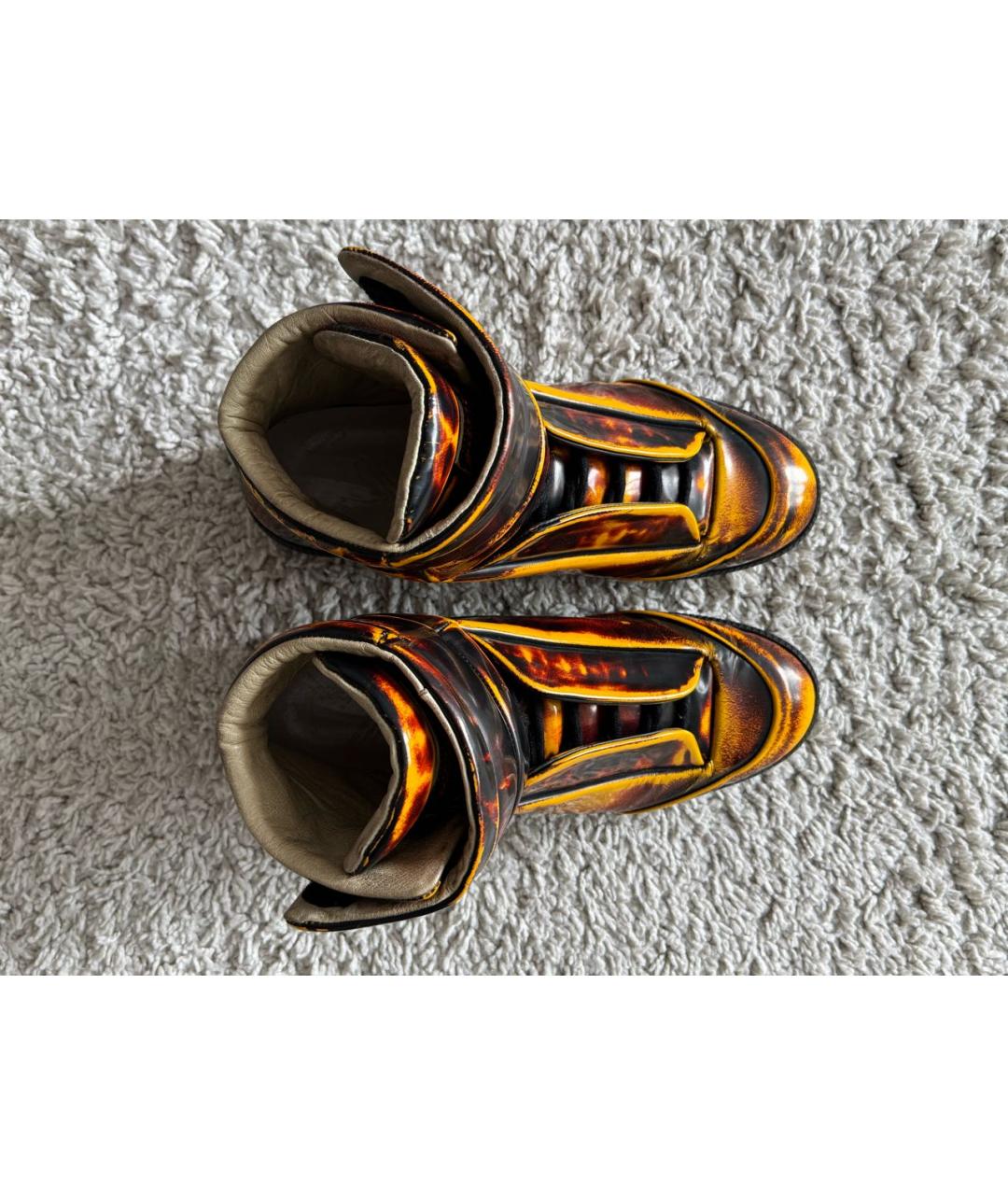 MAISON MARGIELA Мульти кожаные высокие ботинки, фото 3