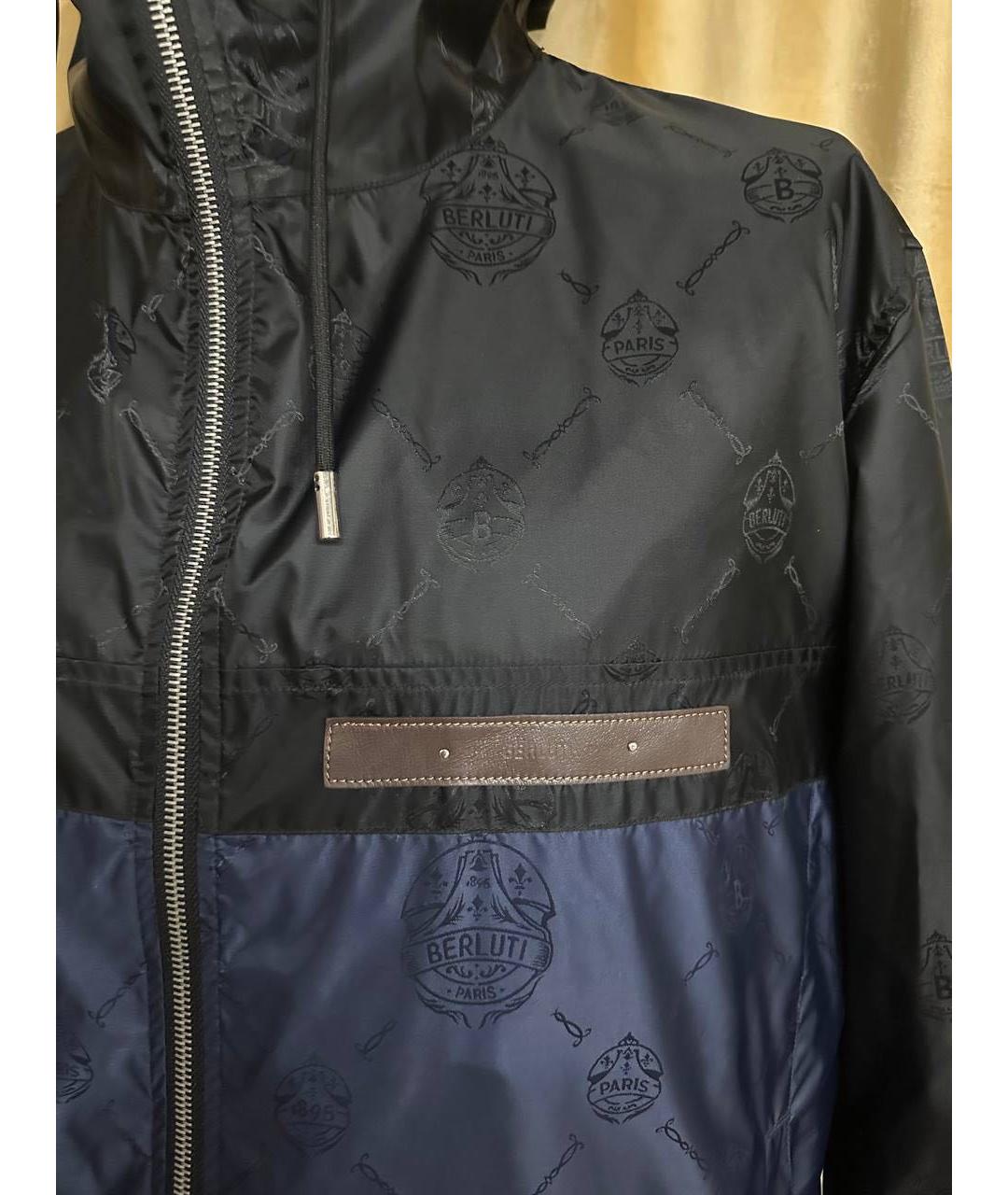 BERLUTI Темно-синяя синтетическая куртка, фото 3