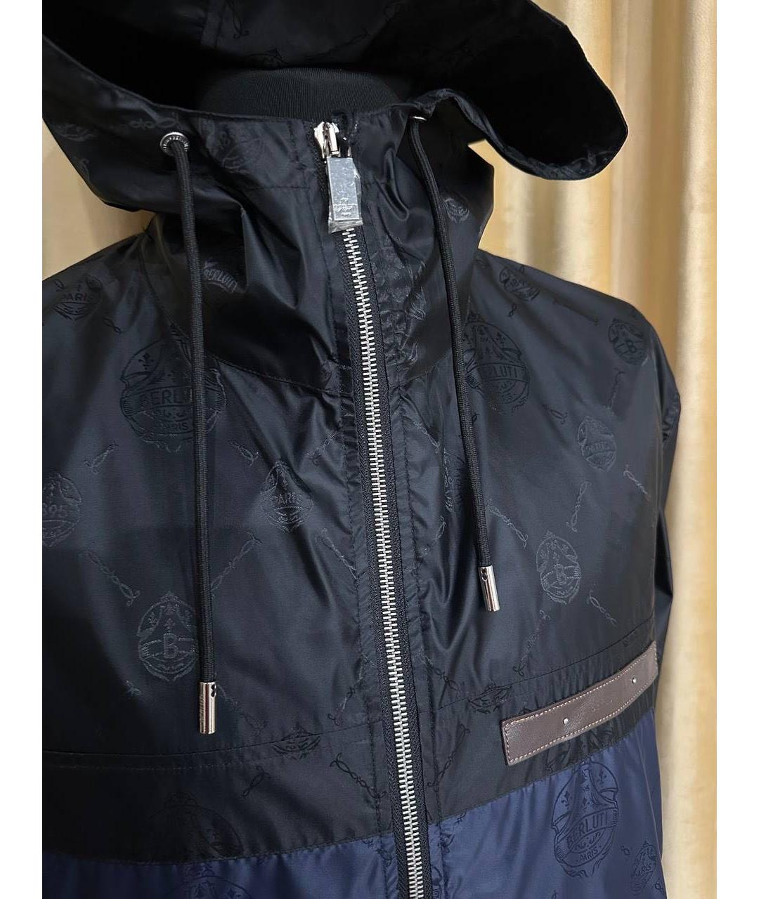 BERLUTI Темно-синяя синтетическая куртка, фото 8