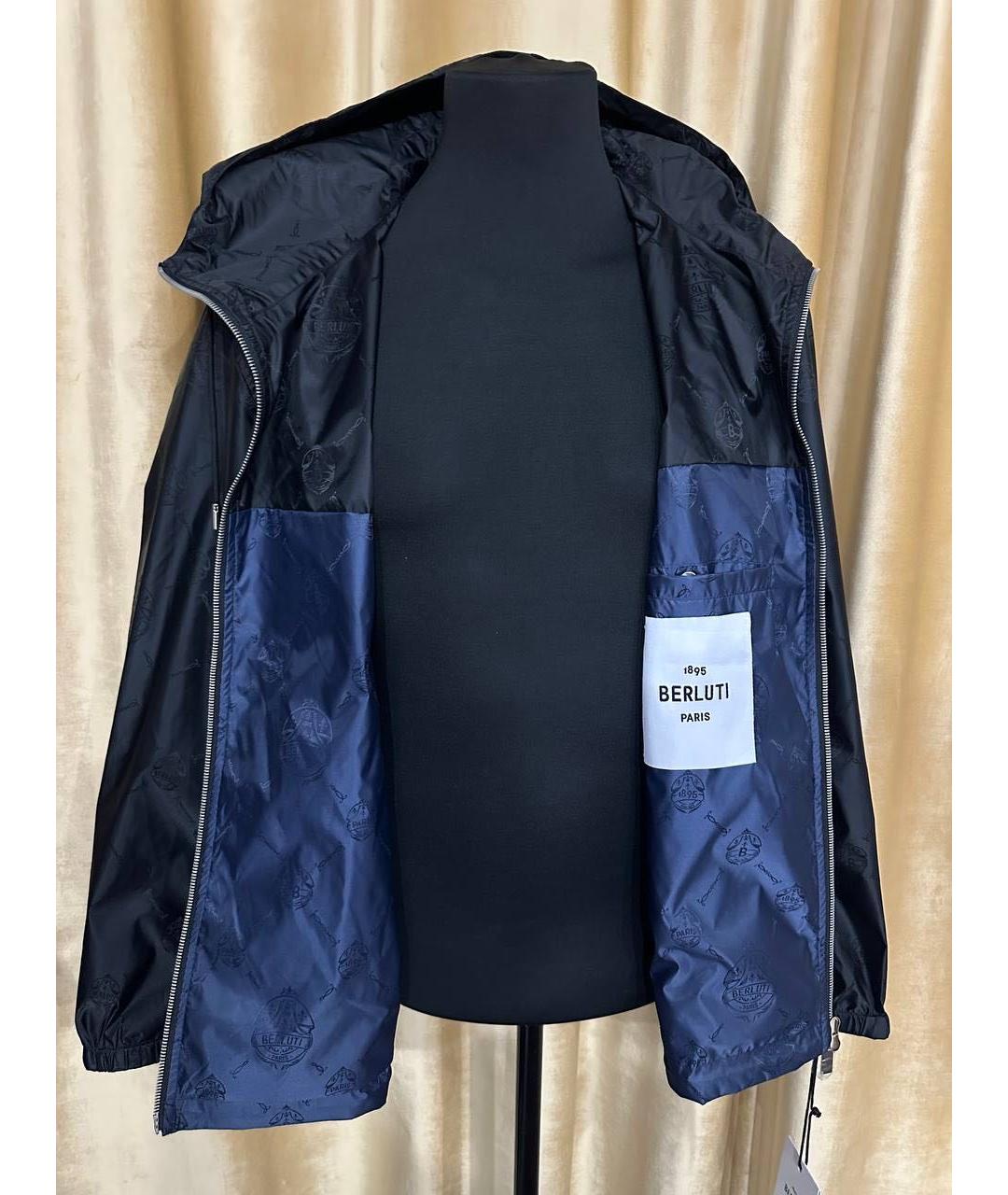 BERLUTI Темно-синяя синтетическая куртка, фото 7