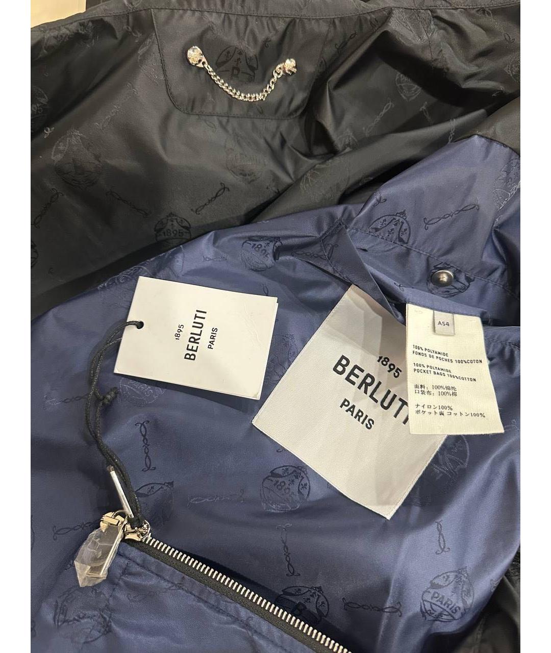 BERLUTI Темно-синяя синтетическая куртка, фото 6