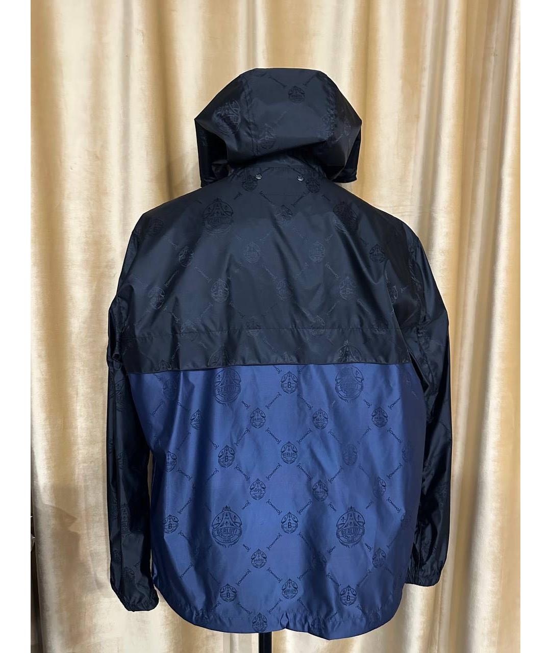 BERLUTI Темно-синяя синтетическая куртка, фото 2