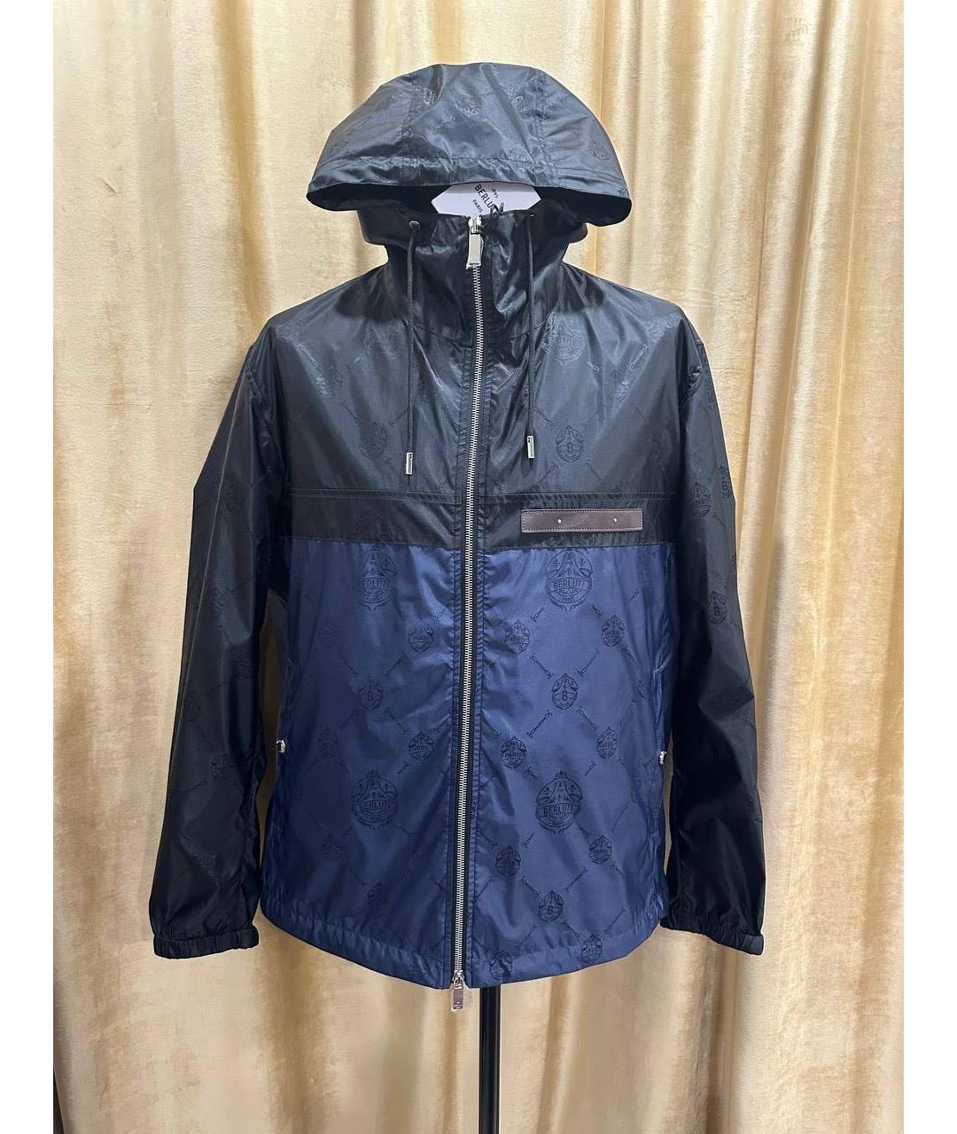 BERLUTI Темно-синяя синтетическая куртка, фото 9