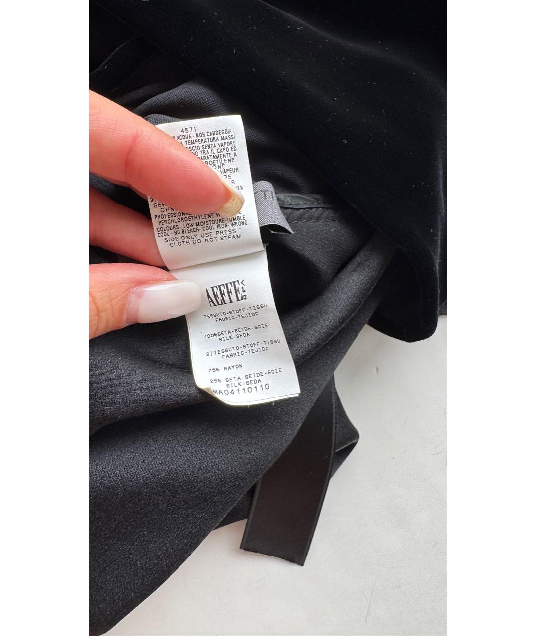 ALBERTA FERRETTI Черное шелковое коктейльное платье, фото 3