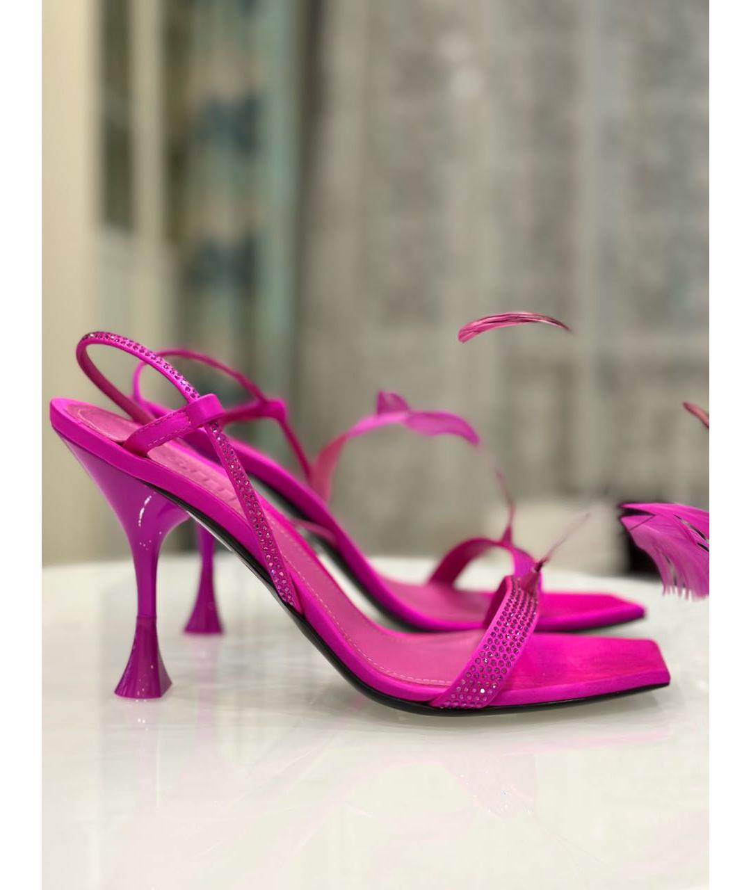 3JUIN Фуксия текстильные босоножки, фото 5