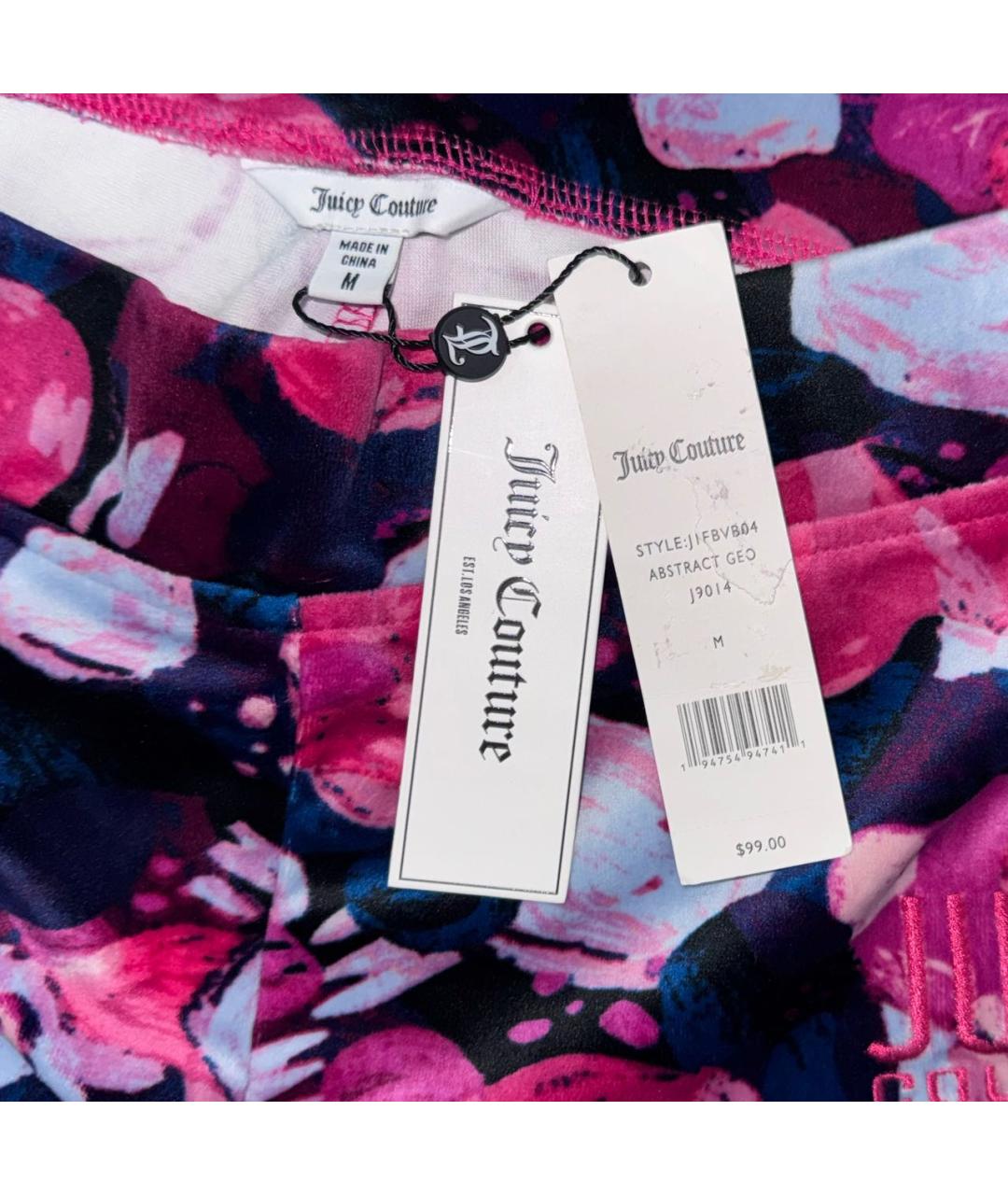 JUICY COUTURE Мульти полиэстеровые брюки узкие, фото 3