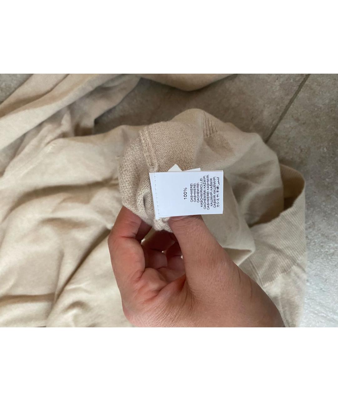 BRUNELLO CUCINELLI Бежевый кашемировый джемпер / свитер, фото 4