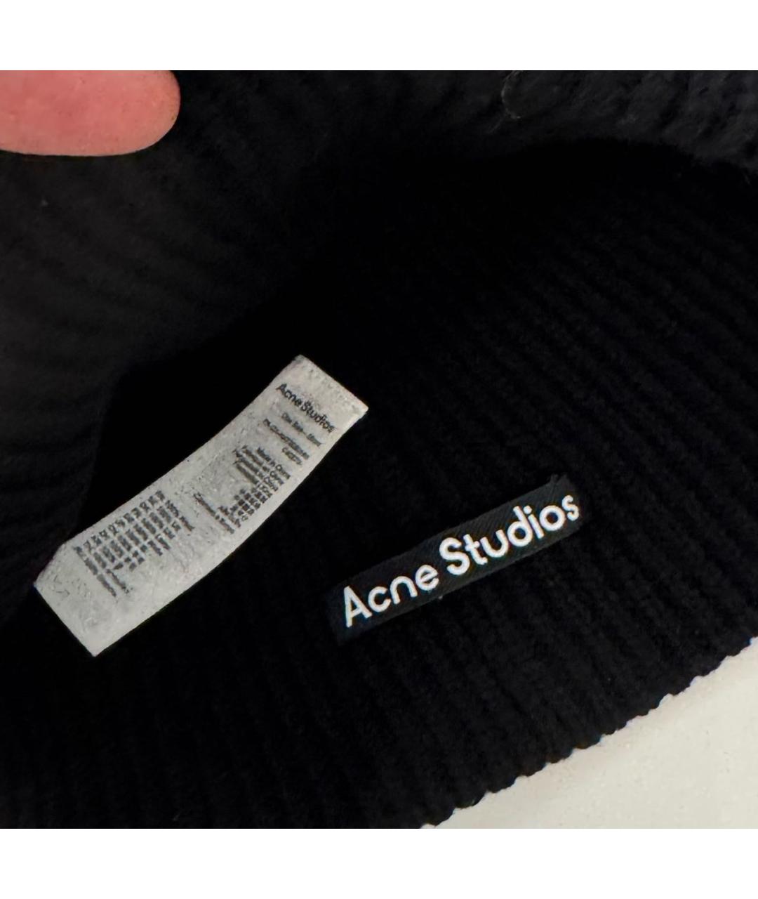 ACNE STUDIOS Черная шерстяная шапка, фото 3