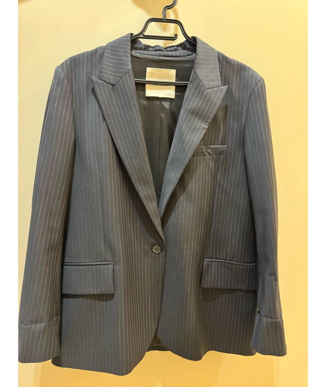 BA&SH Темно-синий полиэстеровый жакет/пиджак, фото 6