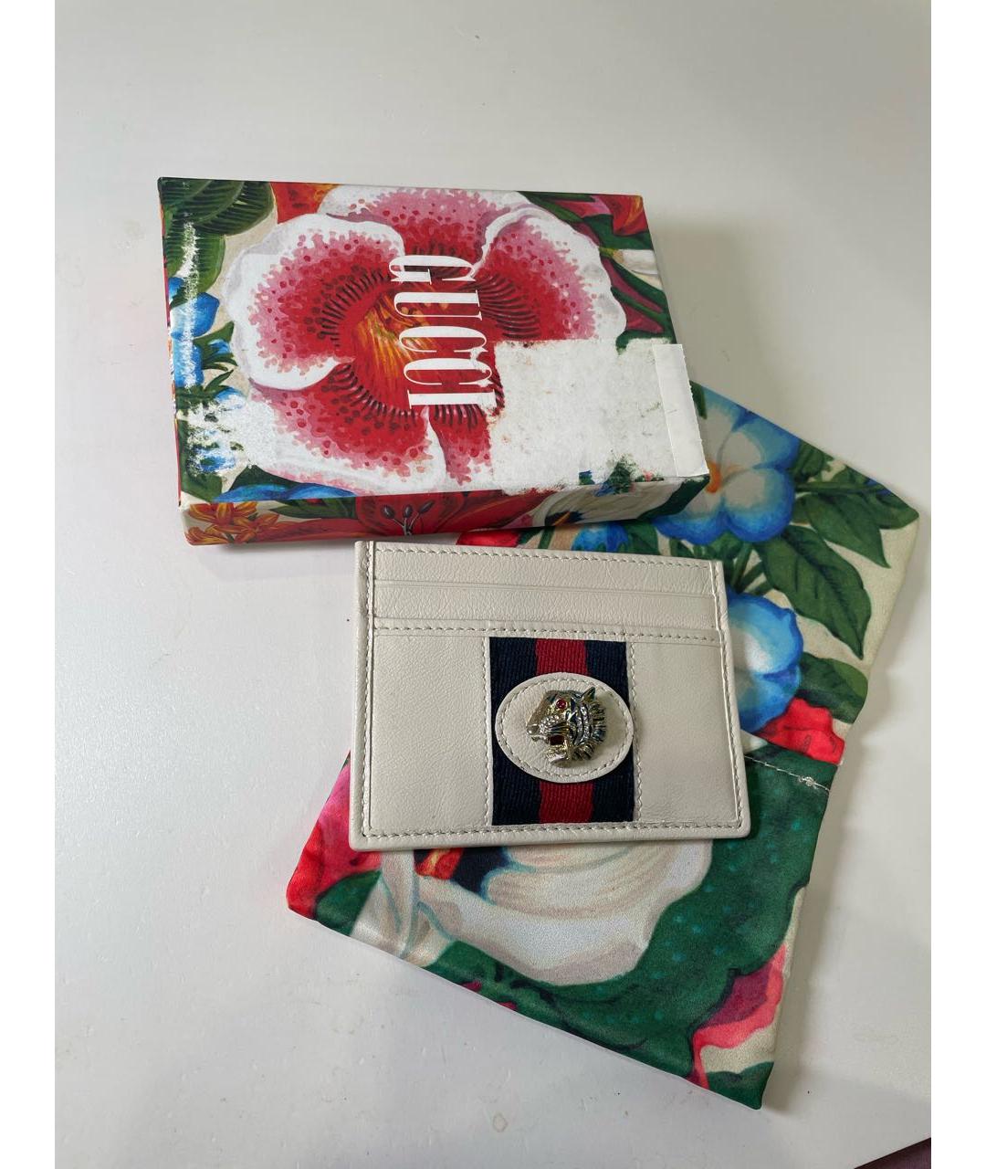 GUCCI Белый кожаный кардхолдер, фото 7