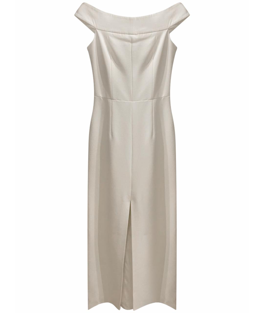 12 STOREEZ Белое вискозное коктейльное платье, фото 1