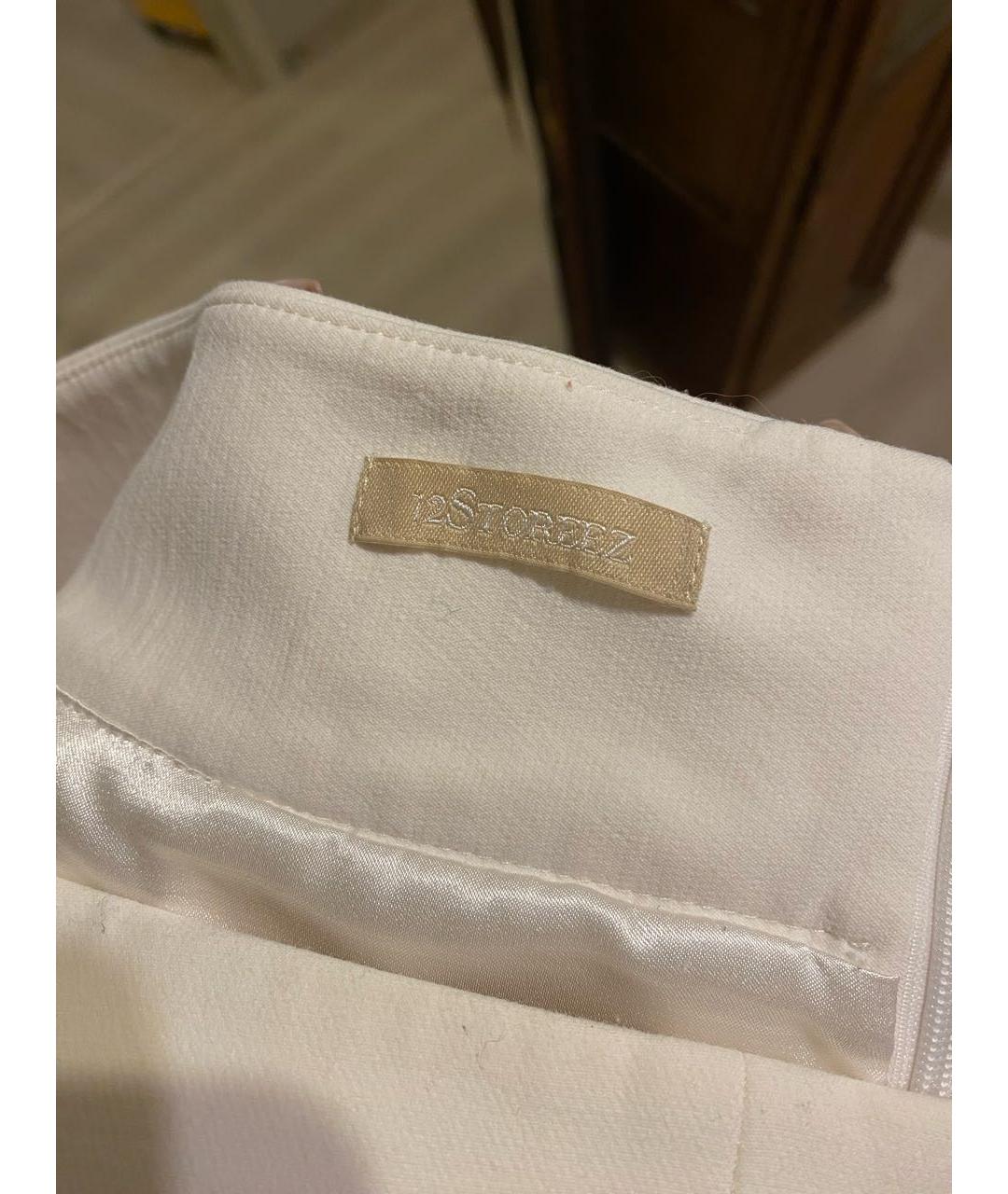 12 STOREEZ Белое вискозное коктейльное платье, фото 3