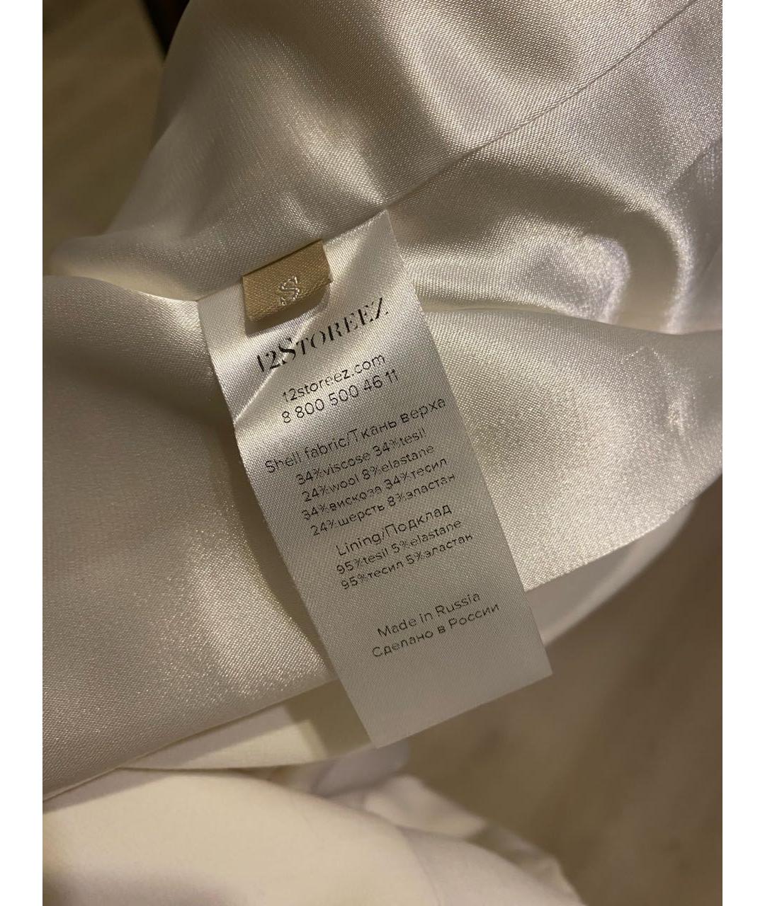 12 STOREEZ Белое вискозное коктейльное платье, фото 4