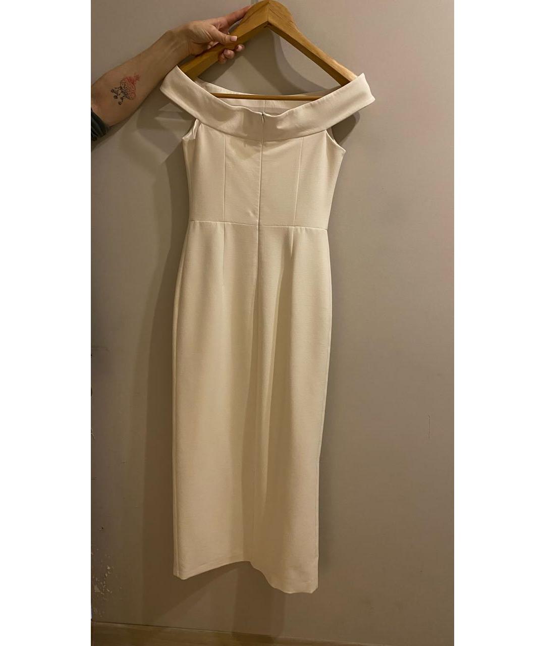 12 STOREEZ Белое вискозное коктейльное платье, фото 2