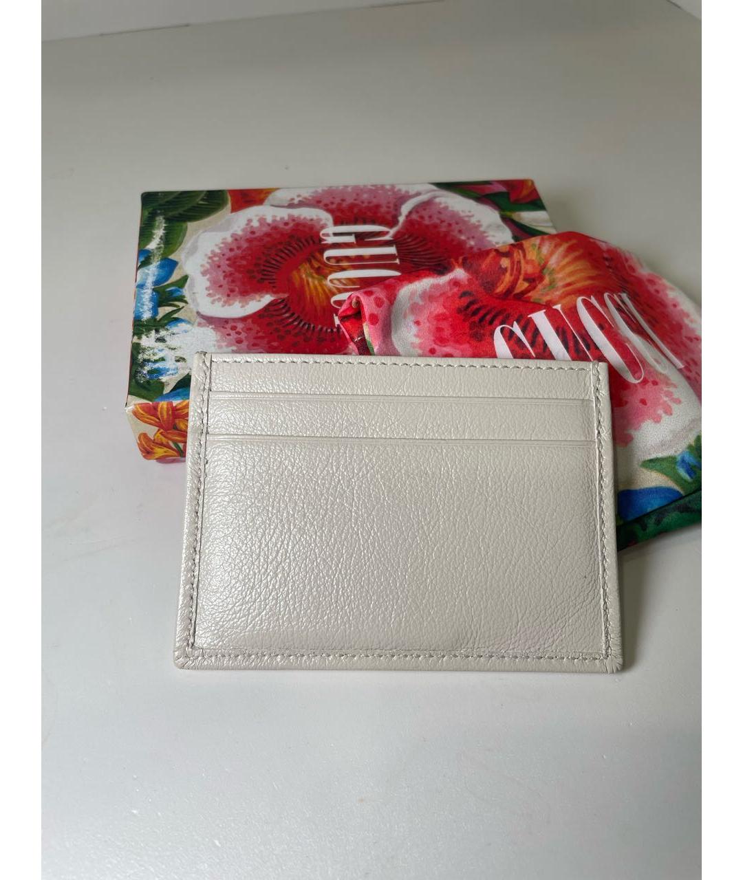 GUCCI Белый кожаный кардхолдер, фото 5