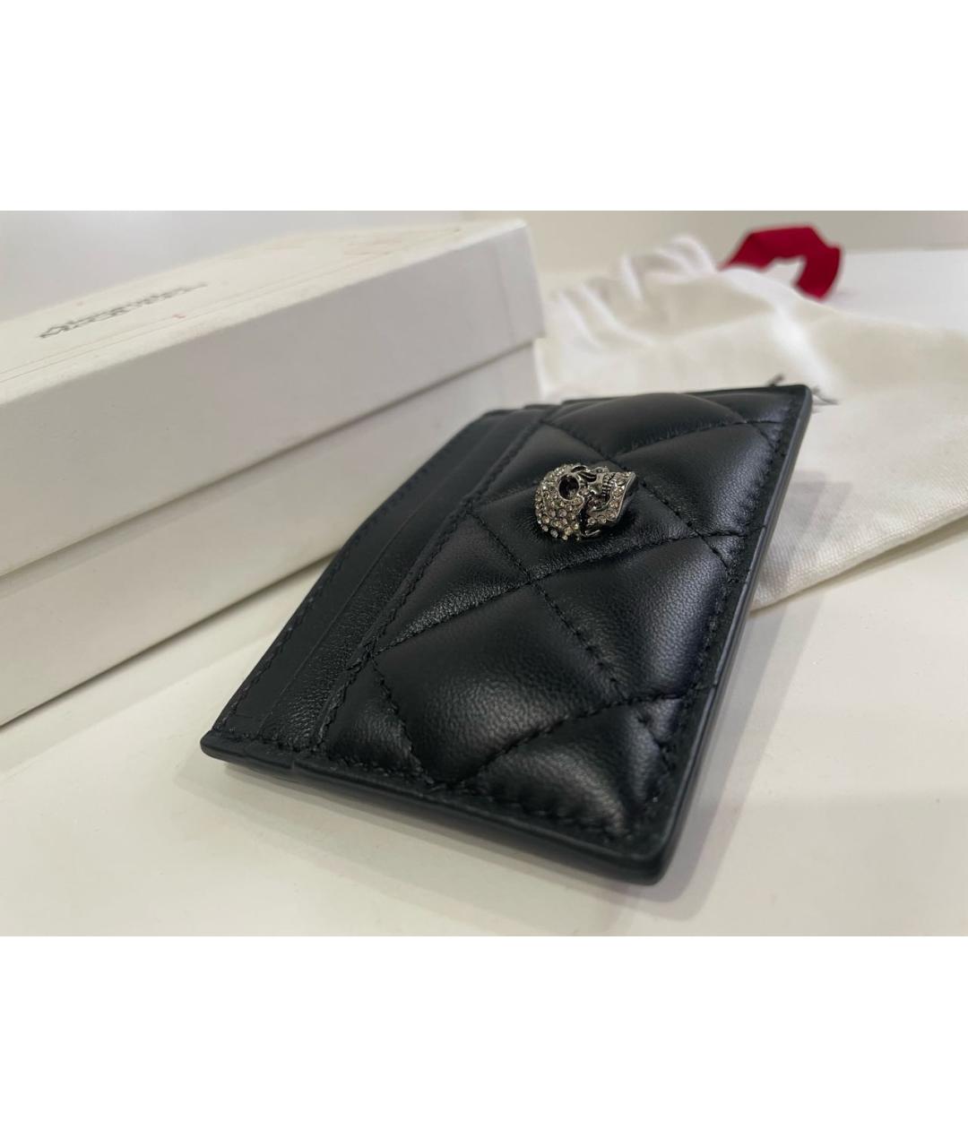 ALEXANDER MCQUEEN Черный кожаный кардхолдер, фото 8