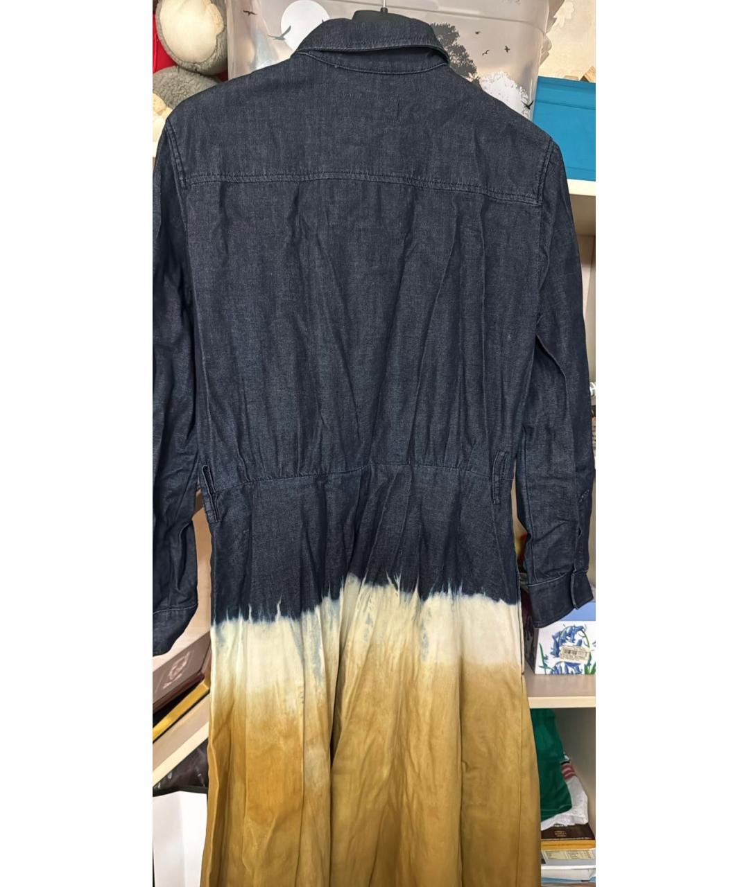 MAX MARA Темно-синее деним повседневное платье, фото 2