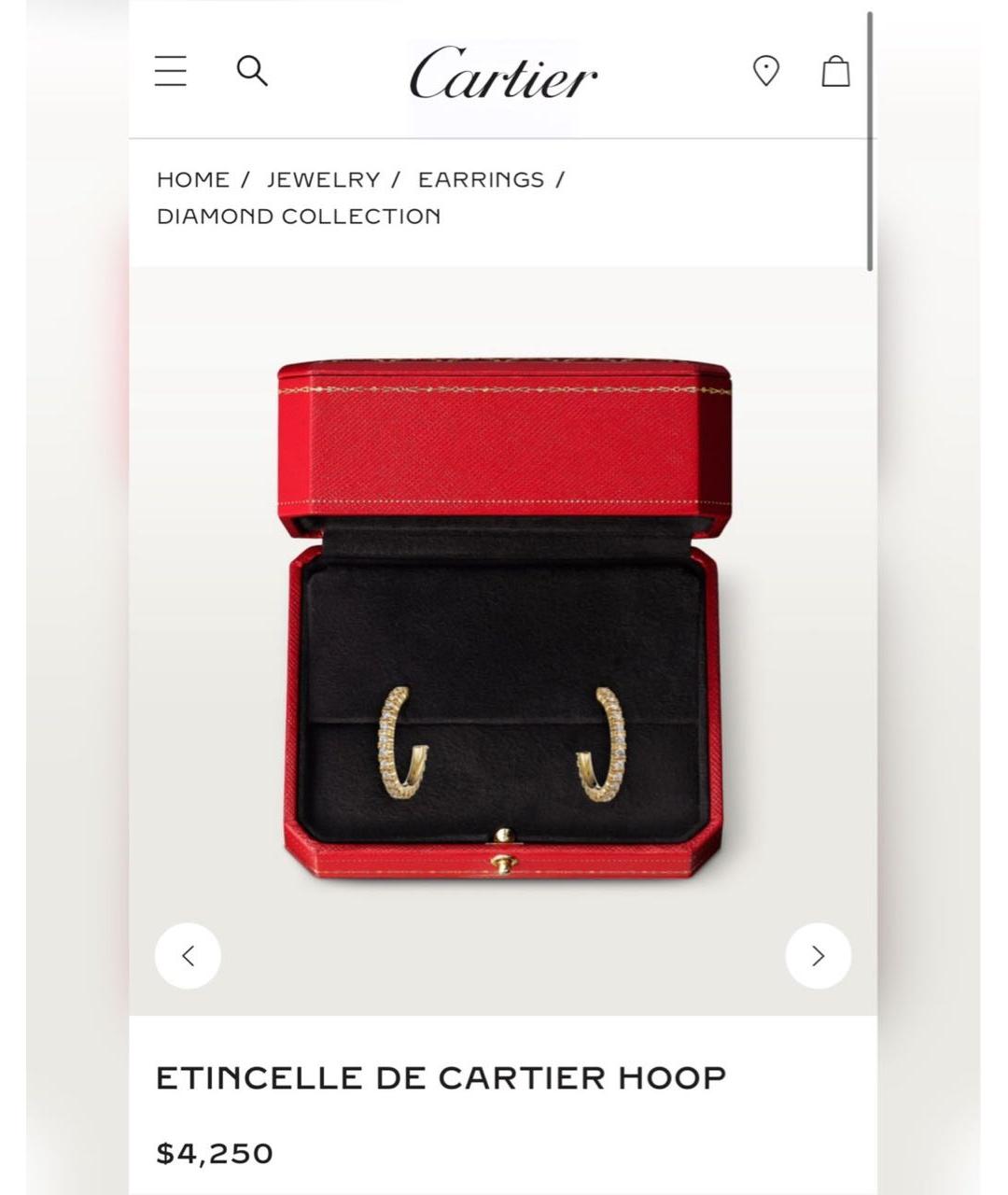 CARTIER Золотые серьги из желтого золота, фото 4