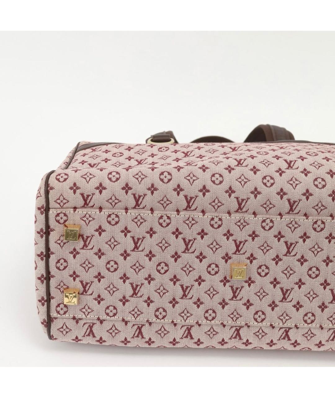 LOUIS VUITTON Розовая тканевая сумка с короткими ручками, фото 6
