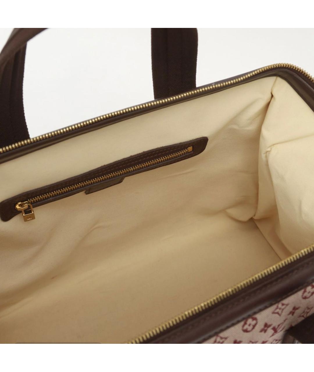 LOUIS VUITTON Розовая тканевая сумка с короткими ручками, фото 4