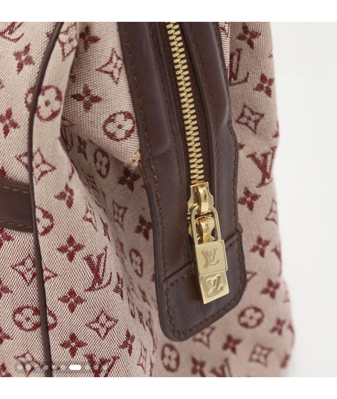 LOUIS VUITTON Розовая тканевая сумка с короткими ручками, фото 3