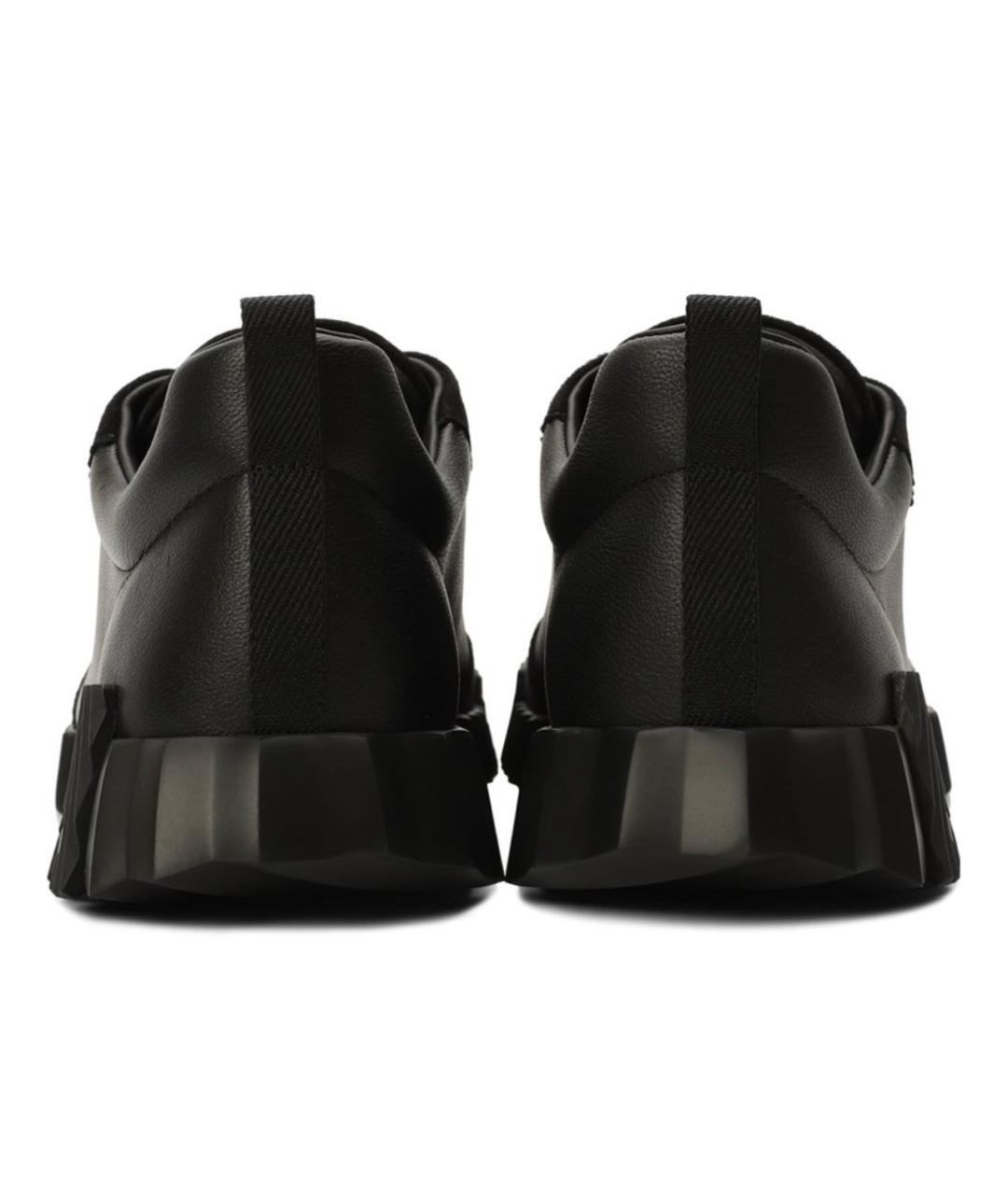 HERMES Черные кожаные низкие кроссовки / кеды, фото 4