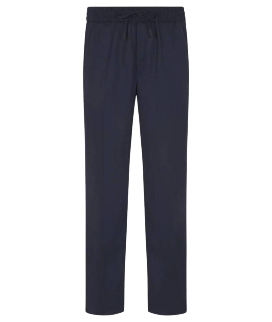 BRIONI Темно-синие хлопковые повседневные брюки, фото 1