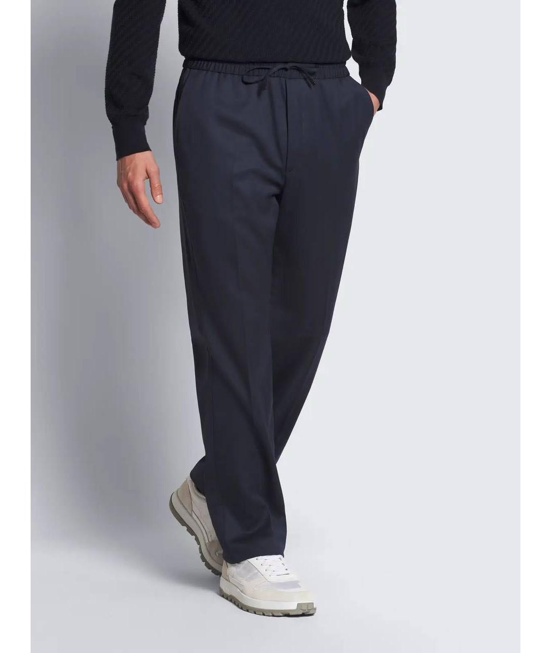 BRIONI Темно-синие хлопковые повседневные брюки, фото 3