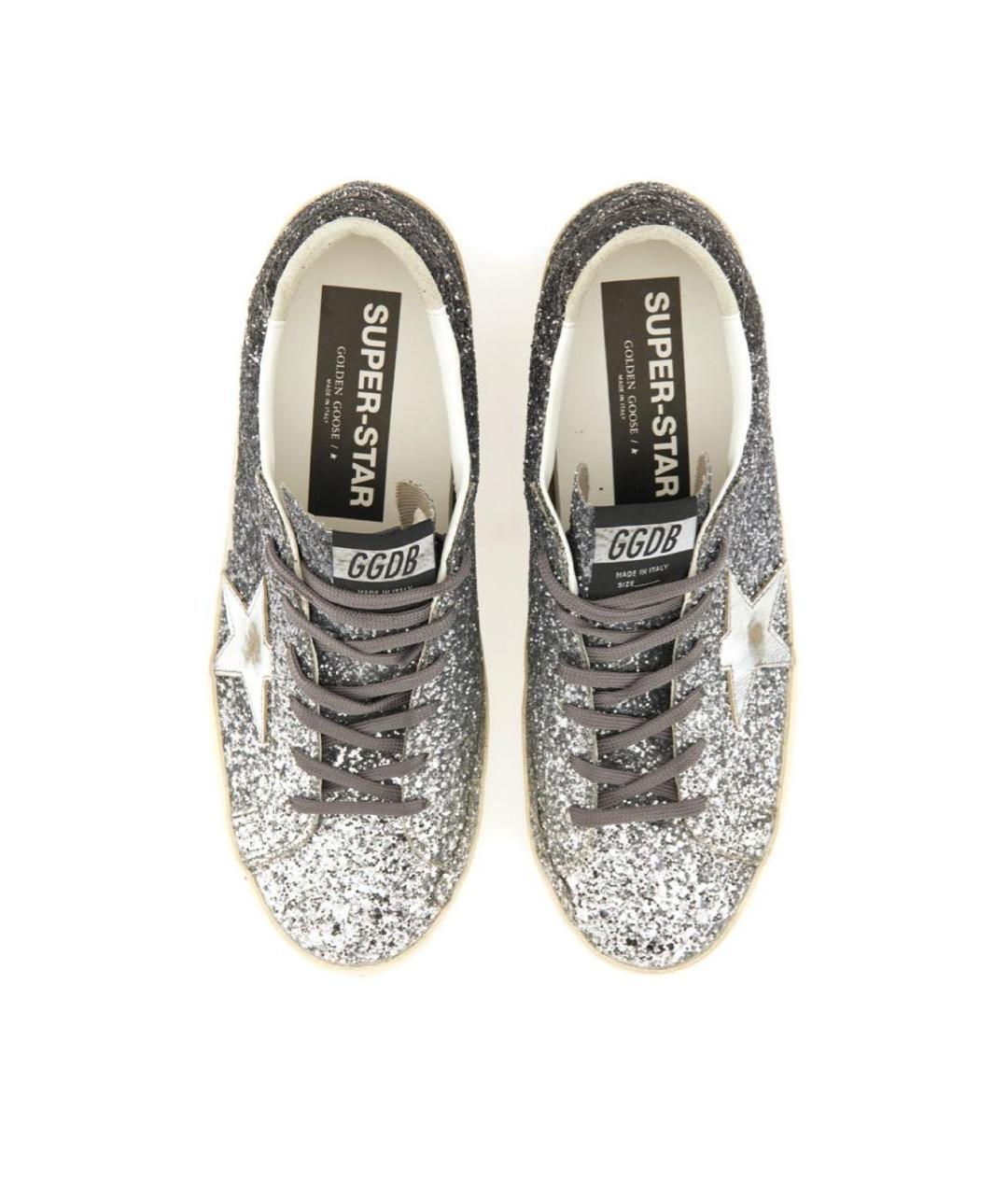 GOLDEN GOOSE DELUXE BRAND Серебряные замшевые кеды, фото 3
