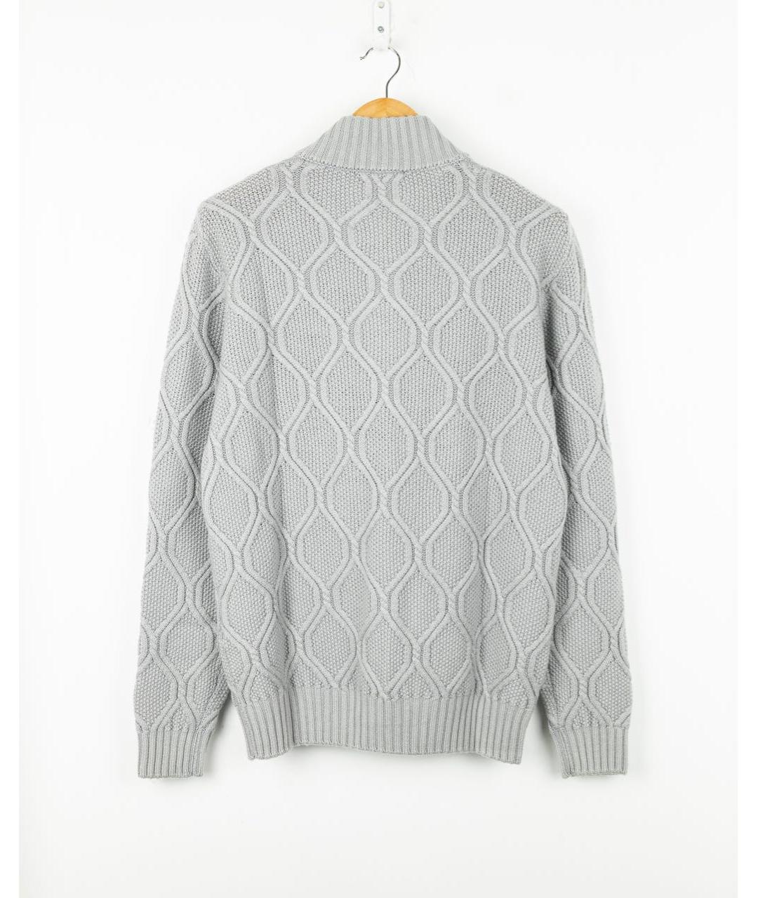 MOORER Серый шерстяной кардиган, фото 2