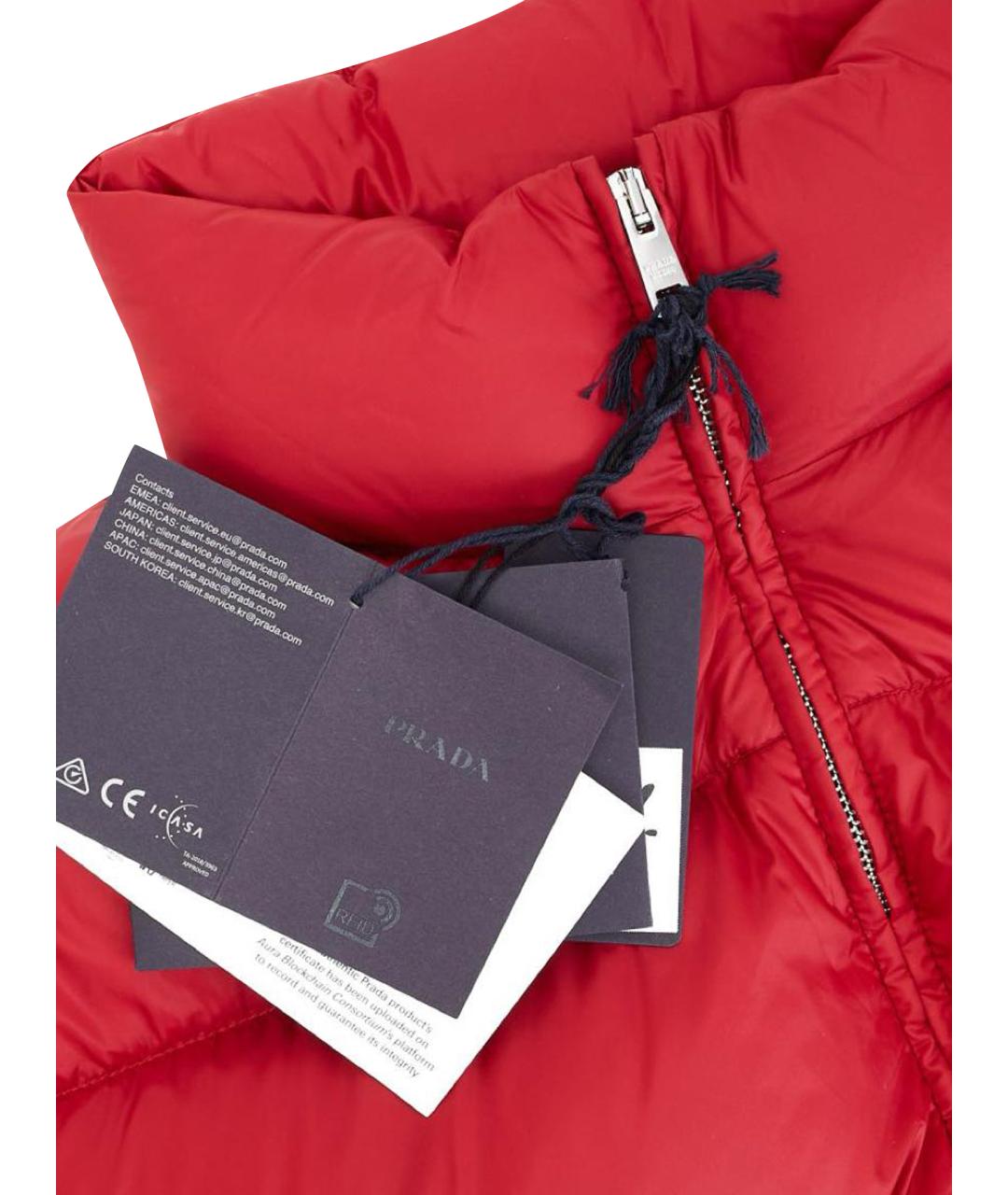 PRADA Красная полиэстеровая куртка, фото 9