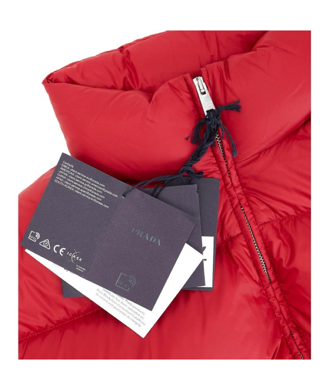 PRADA Красная полиэстеровая куртка, фото 5