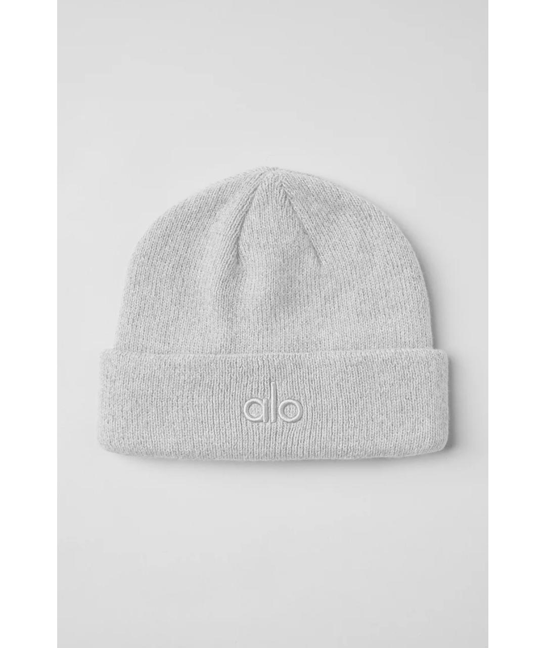 ALO YOGA Серая шерстяная шапка, фото 4