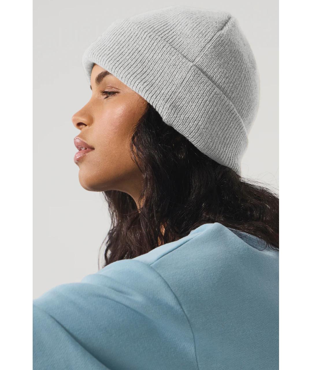 ALO YOGA Серая шерстяная шапка, фото 3