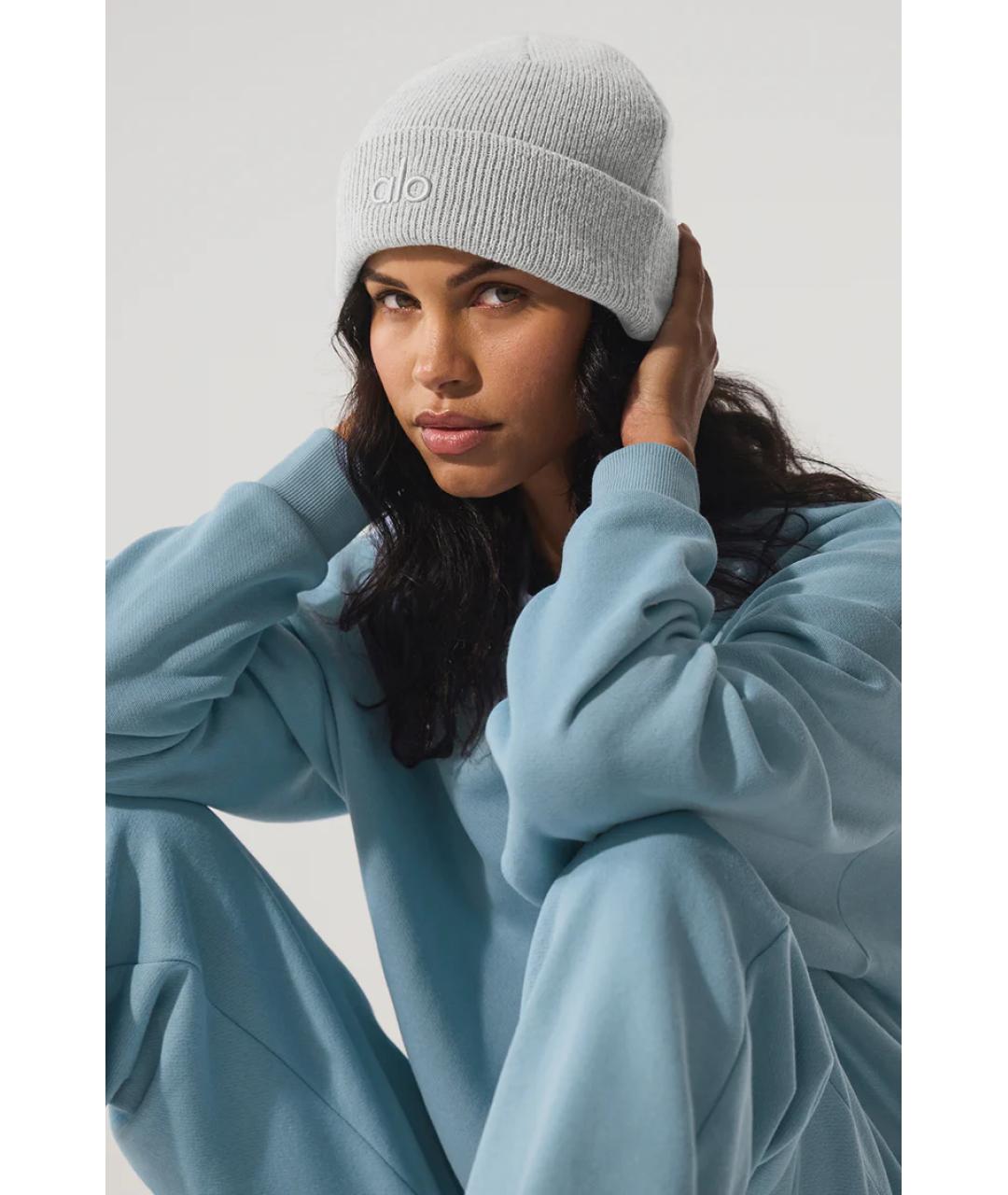 ALO YOGA Серая шерстяная шапка, фото 2