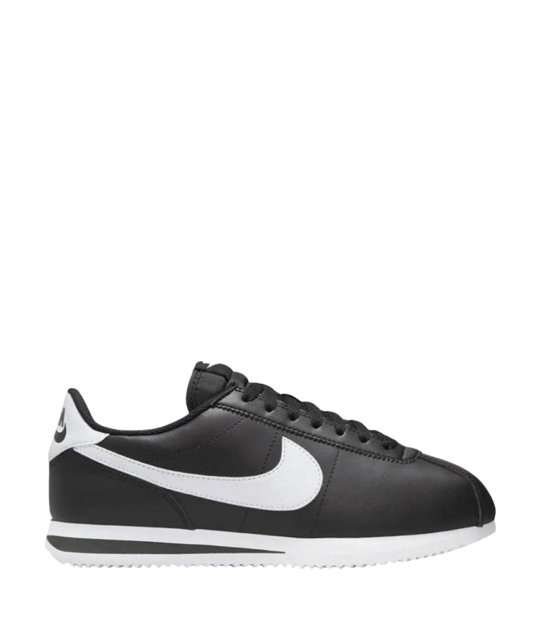 NIKE Черные кожаные низкие кроссовки / кеды, фото 1