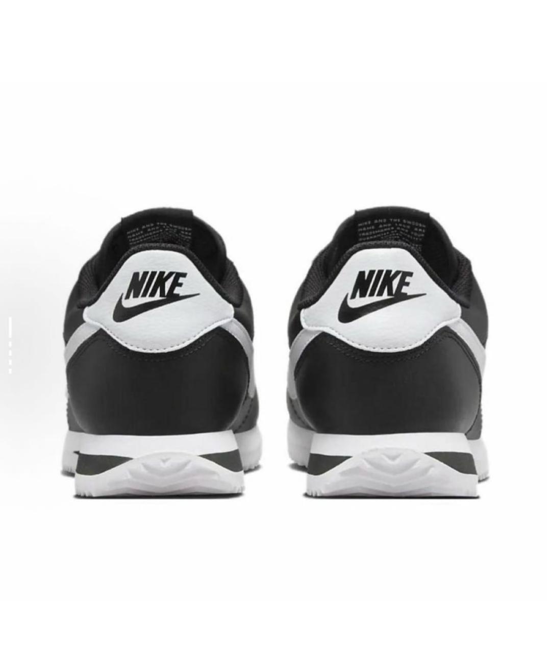 NIKE Черные кожаные низкие кроссовки / кеды, фото 4