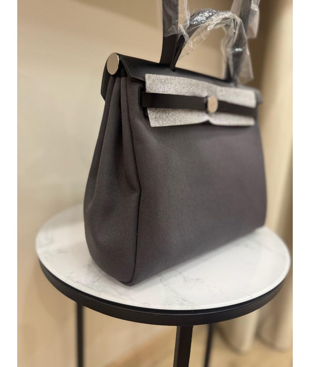 HERMES Черная кожаная сумка через плечо, фото 5