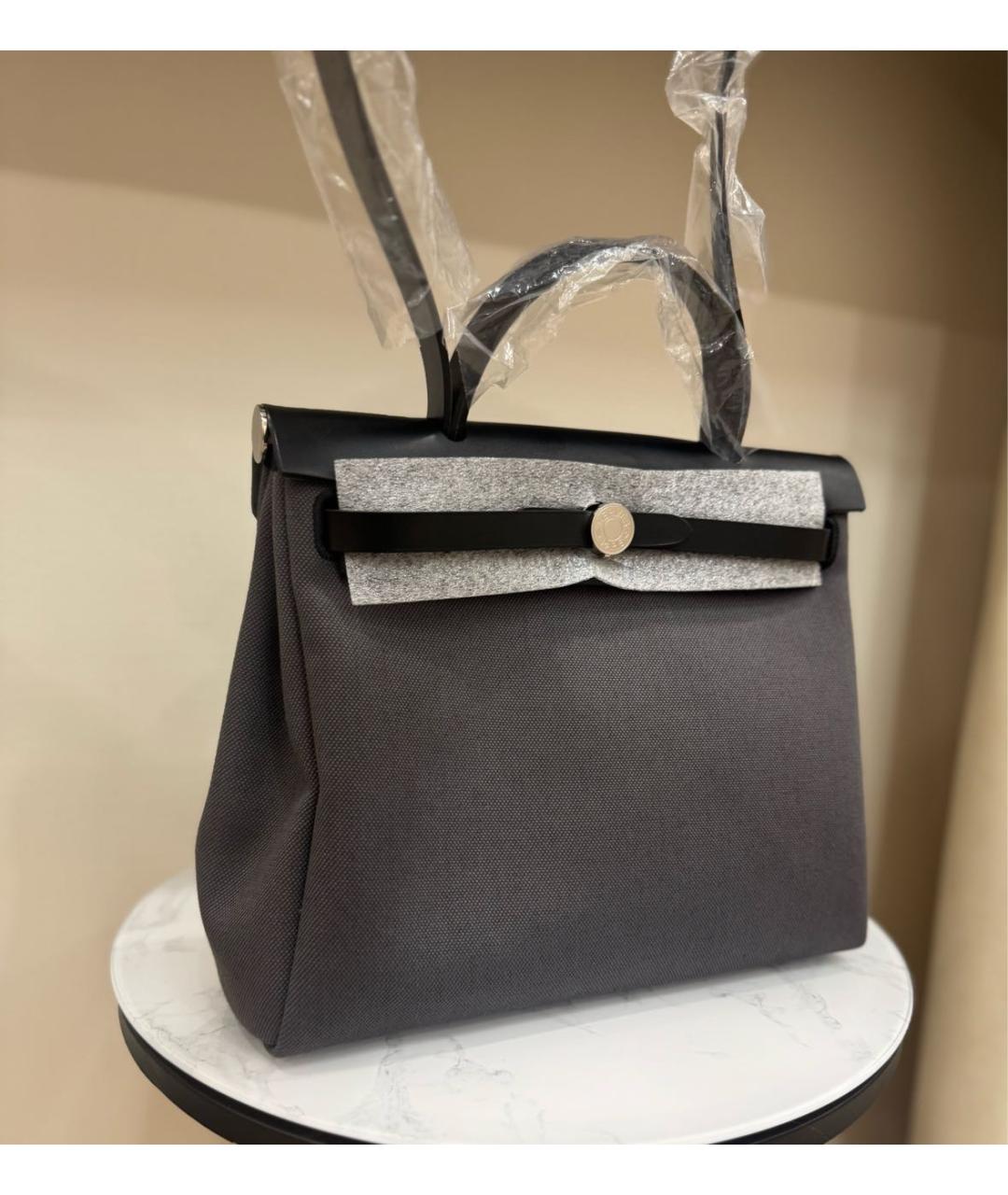 HERMES Черная кожаная сумка через плечо, фото 9