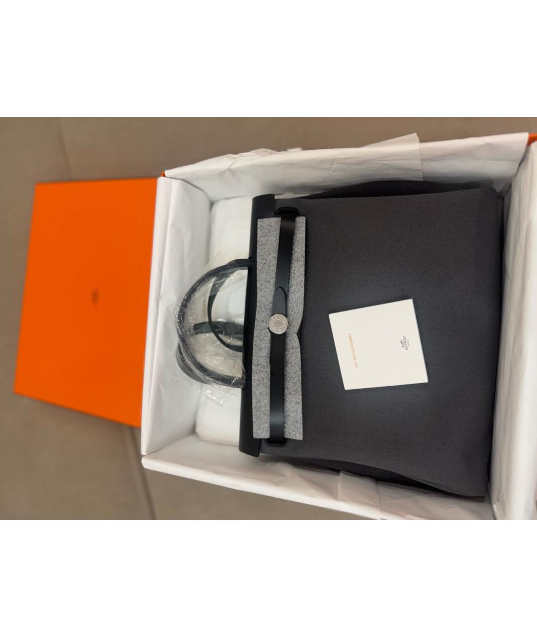 HERMES Черная кожаная сумка через плечо, фото 7