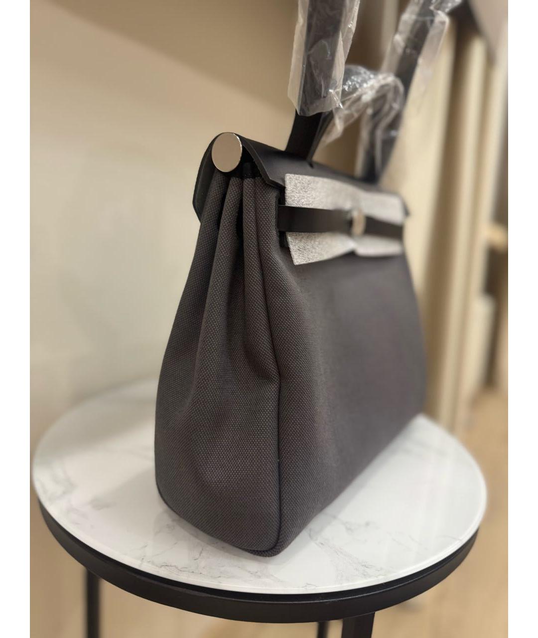 HERMES Черная кожаная сумка через плечо, фото 6