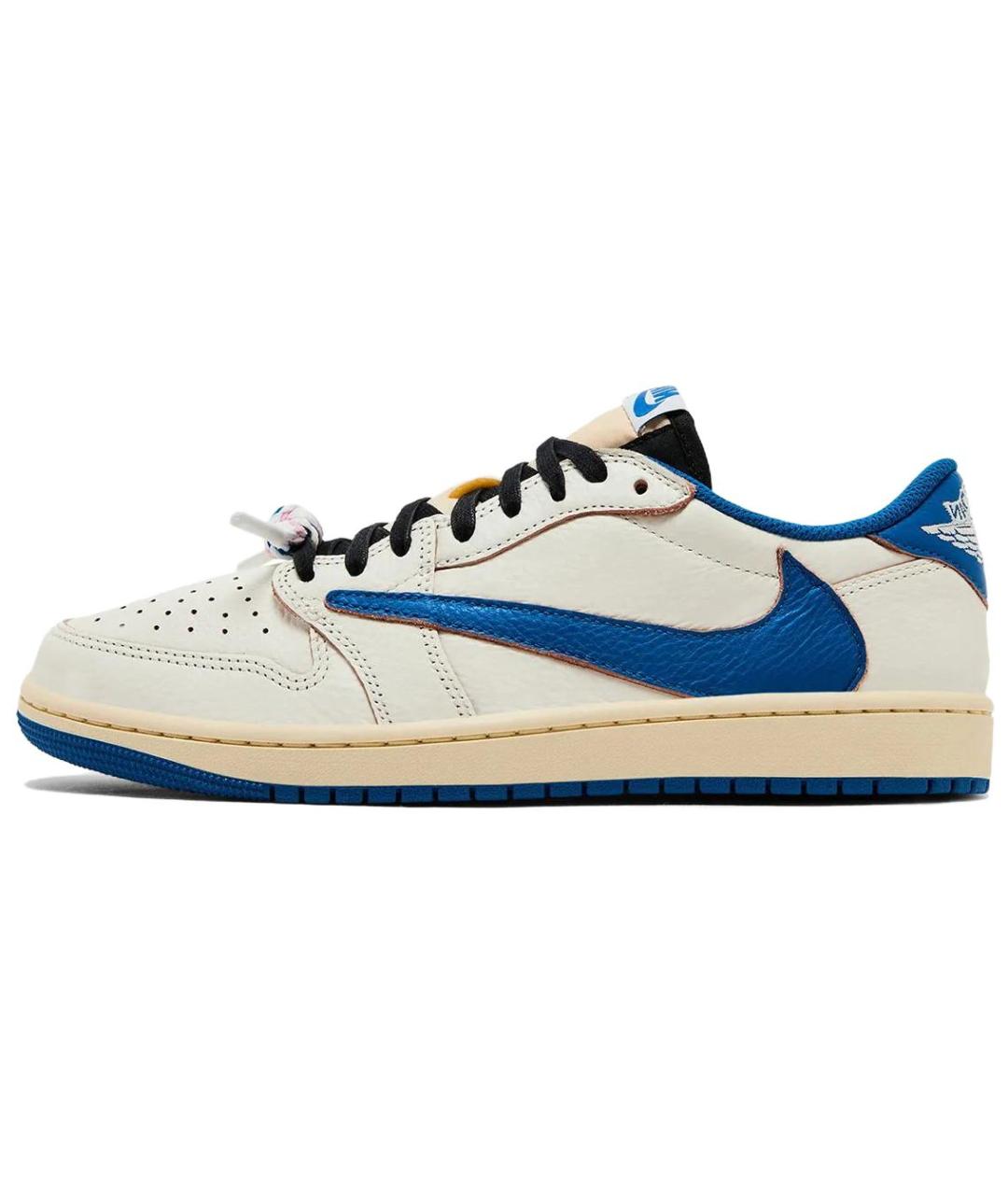 JORDAN Синие кожаные кроссовки, фото 2