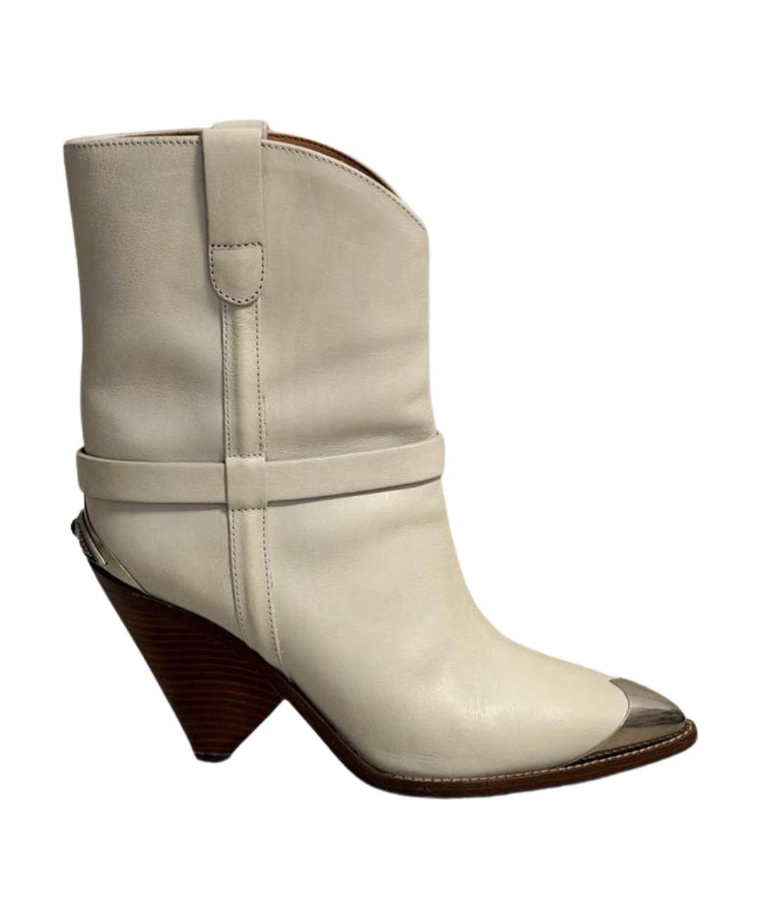 ISABEL MARANT Бежевые кожаные полусапоги, фото 1