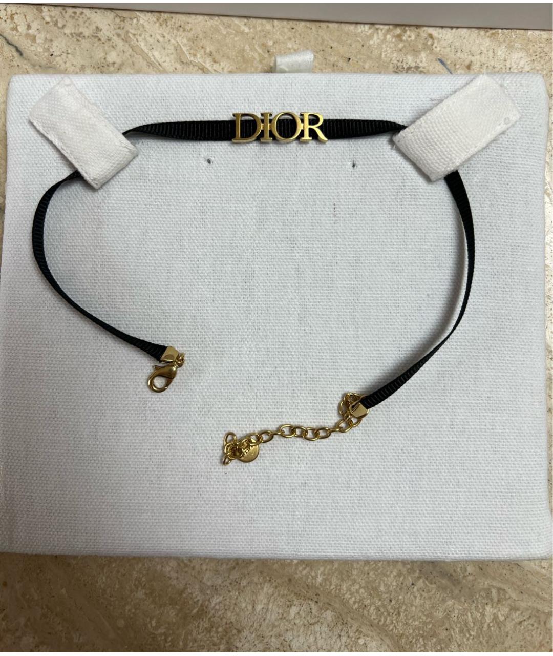 CHRISTIAN DIOR Черный металлический чокер, фото 5