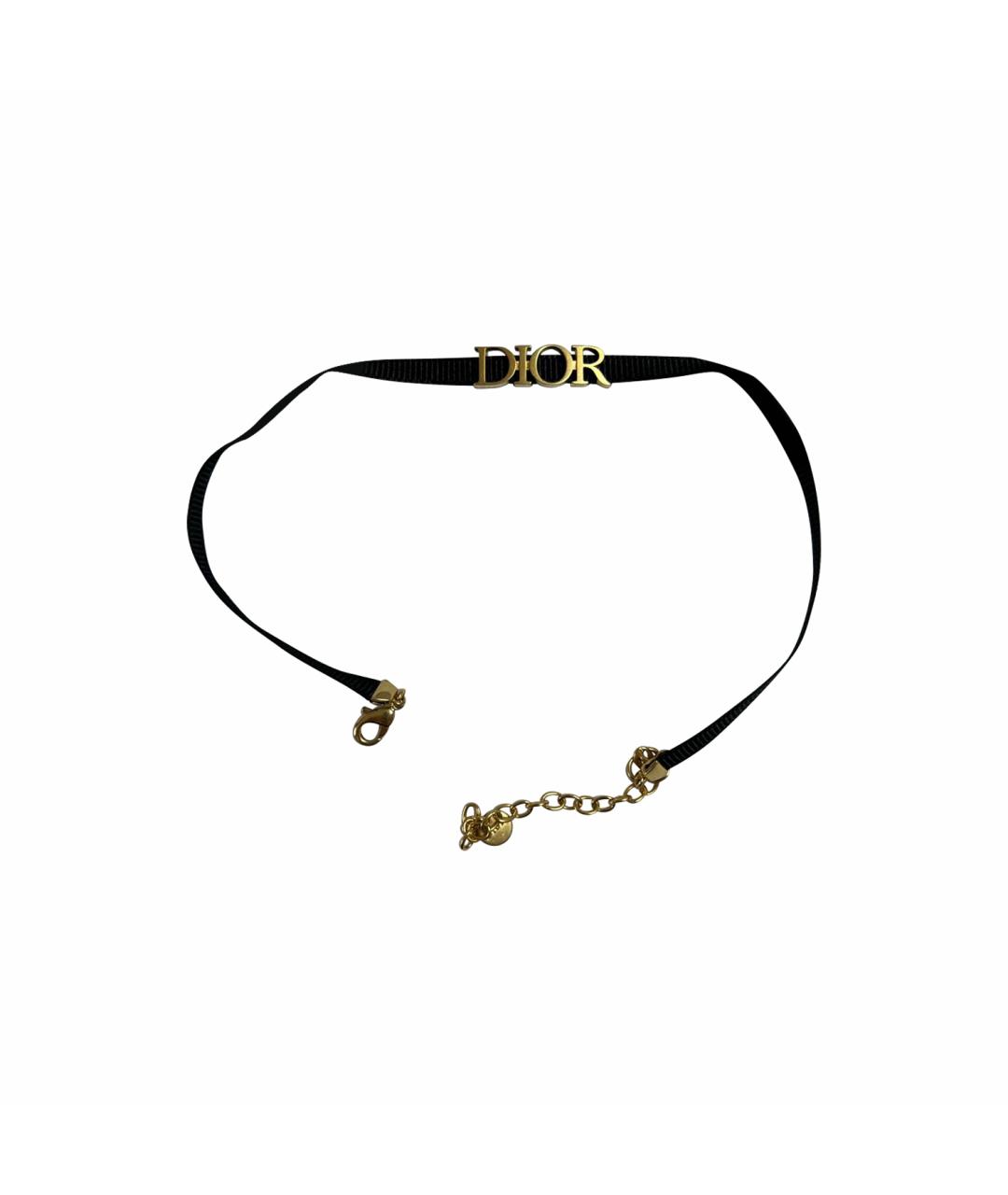 CHRISTIAN DIOR Черный металлический чокер, фото 1
