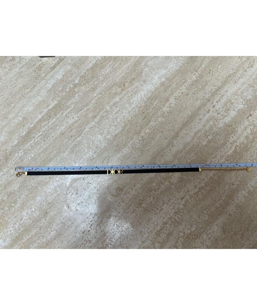 CHRISTIAN DIOR Черный металлический чокер, фото 4